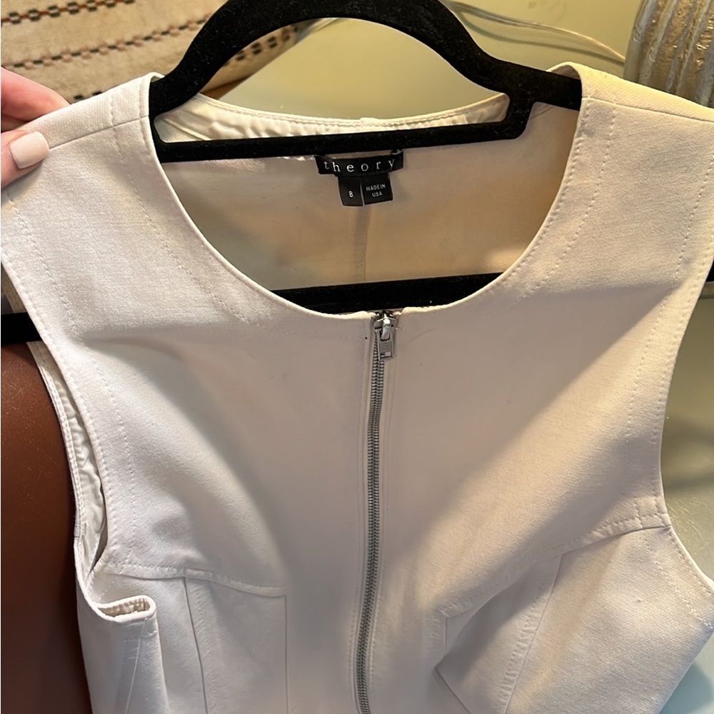 theory white dress